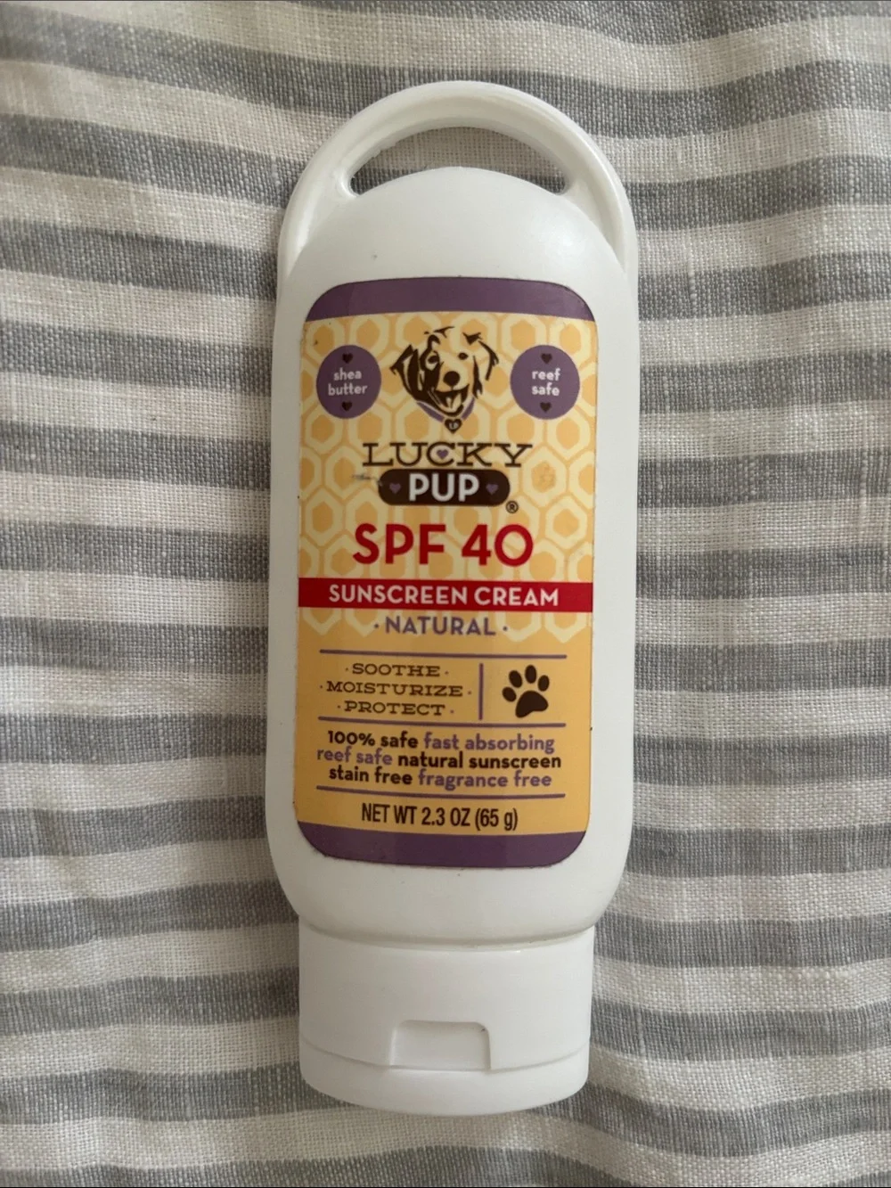Lucky Pup Dog SPF 40 Natural Sunscreen Cream Pupscreen 2.3 oz